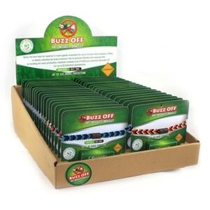 Four (4) Buzz Off Anti Mosquito Handmade Citronella Bracelet Sets